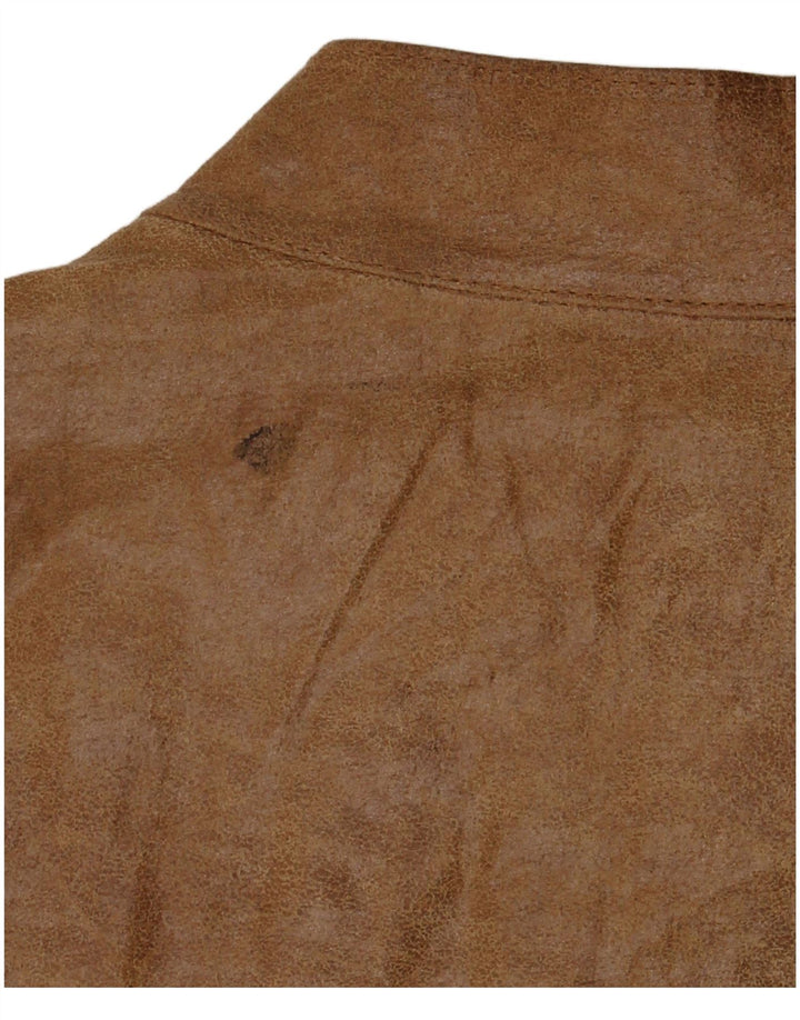 Vintage Herren Lederjacke IT 54 2XL Beige Leder