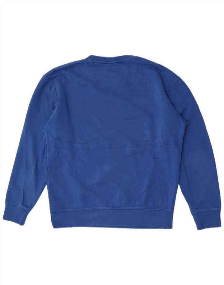 Jack & Jones Herren-Sweatshirt-Pullover aus mittelblauer Baumwolle