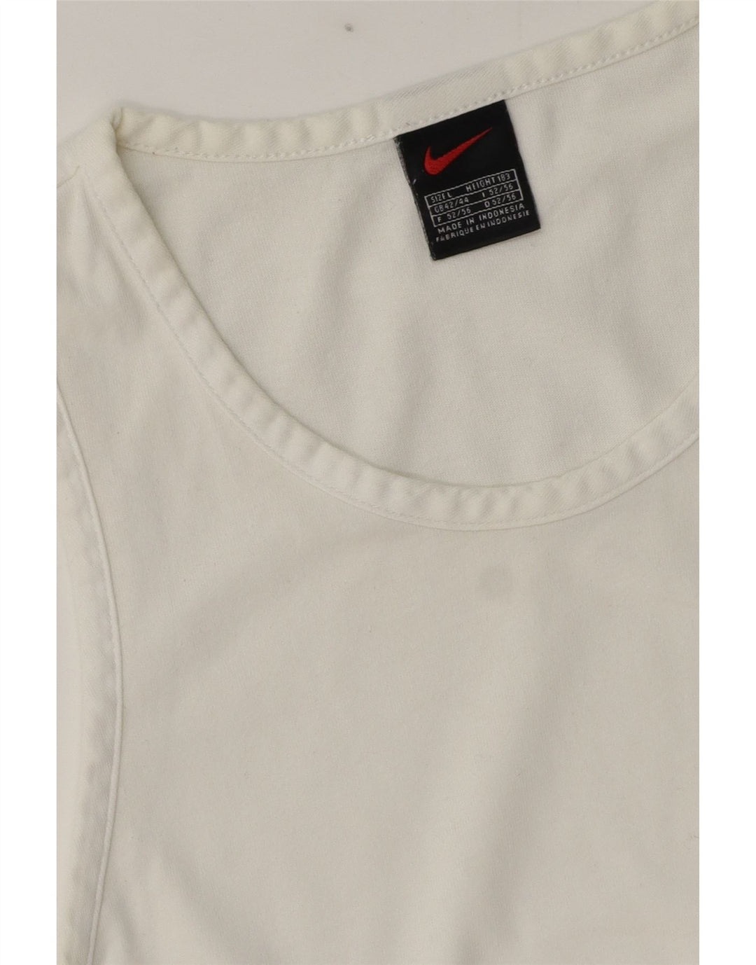 Nike Herren-Trägershirt, groß, aus weißer Baumwolle