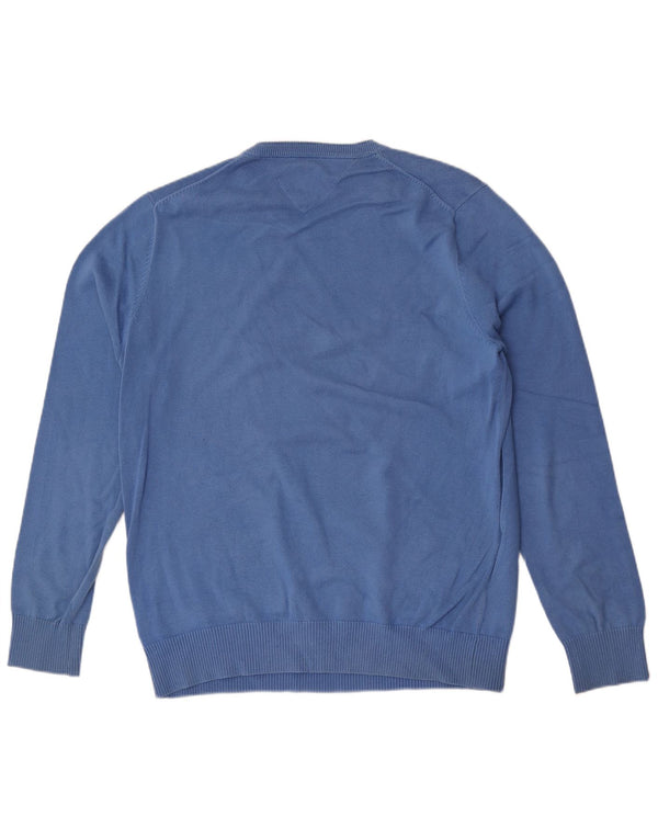Tommy Hilfiger Herren-Pullover mit Rundhalsausschnitt, 2XL, blaue Baumwolle