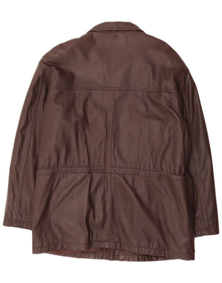 Vintage Herren Lederjacke IT 52 XL Braunes Leder