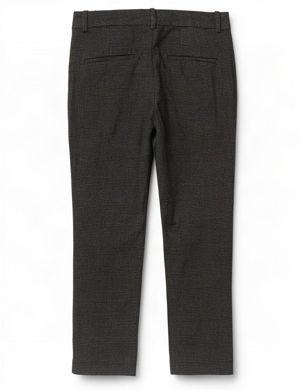 Zara Damen Tapered Chino Hose EU 40 Medium W30 L27 Grau Hahnentritt