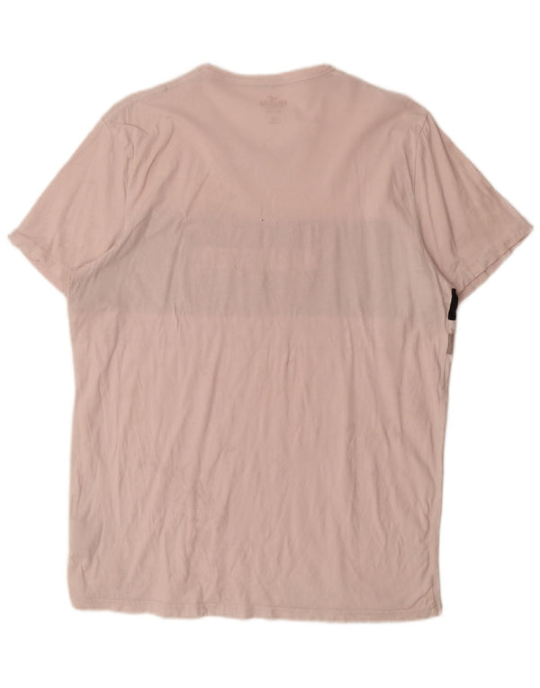 Hollister Grafik-T-Shirt für Damen, UK 18, XL, Pink, Colourblock-Baumwolle