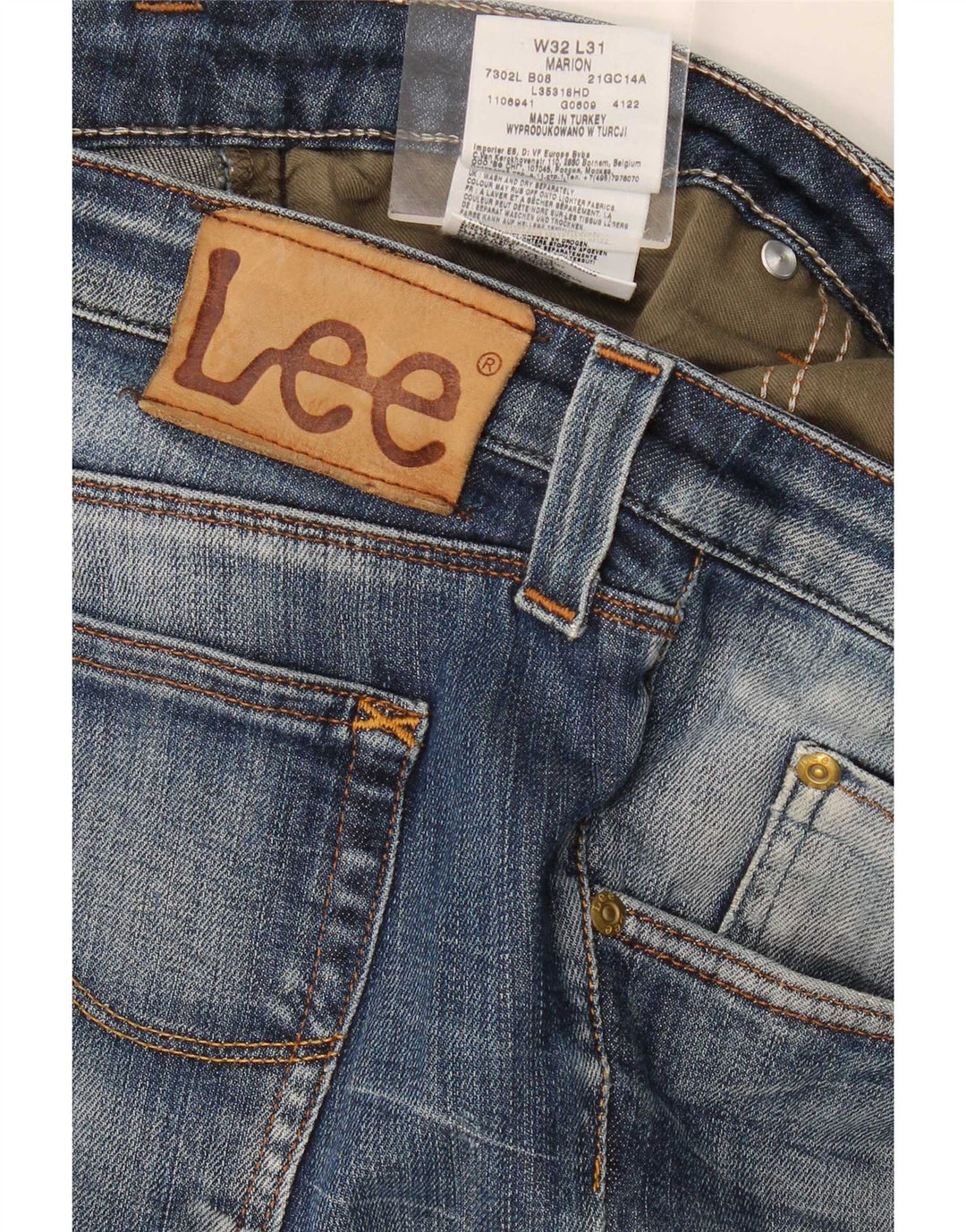 Lee Damen Marion Flared Jeans W32 L31 Blaue Baumwolle