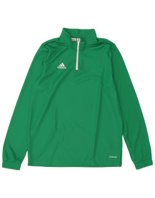 ADIDAS Jungen Aeroready Zip Neck Pullover Trainingsanzug Top 13-14 Jahre Grün