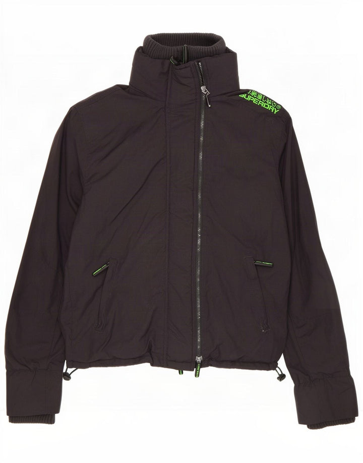 Superdry Herren Regenjacke UK 40 Large Schwarz Nylon