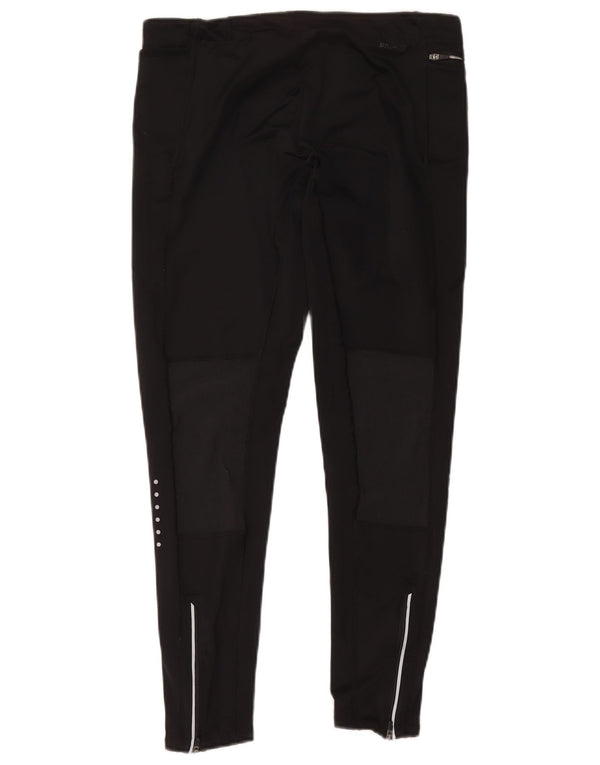 Nike Damen Dri Fit Leggings UK 16 Large Schwarz Polyester