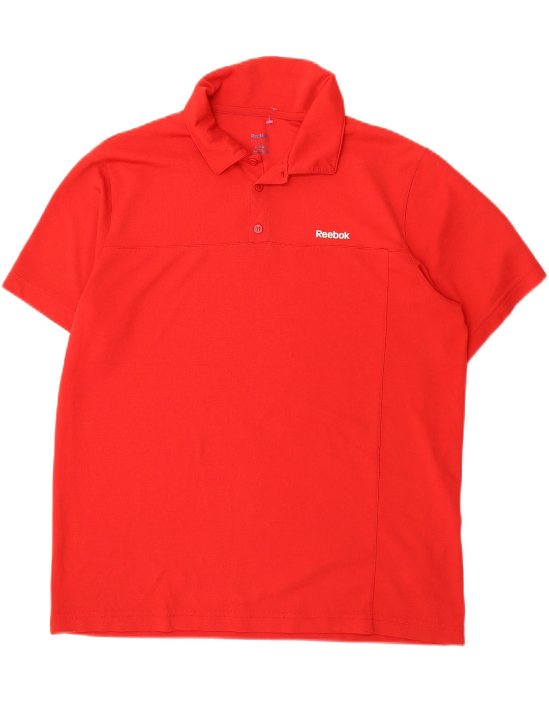 REEBOK Mens Polo Shirt Large Red Polyester Vintage Reebok and Second-Hand Reebok from Messina Hembry 