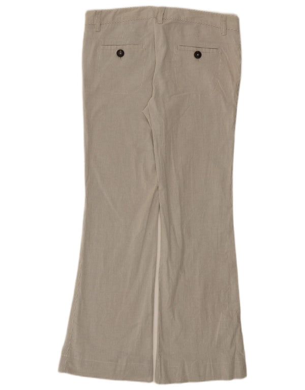 Massimo Dutti Damen Freizeithose EU 42 Large W32 L30 Beige Nadelstreifen