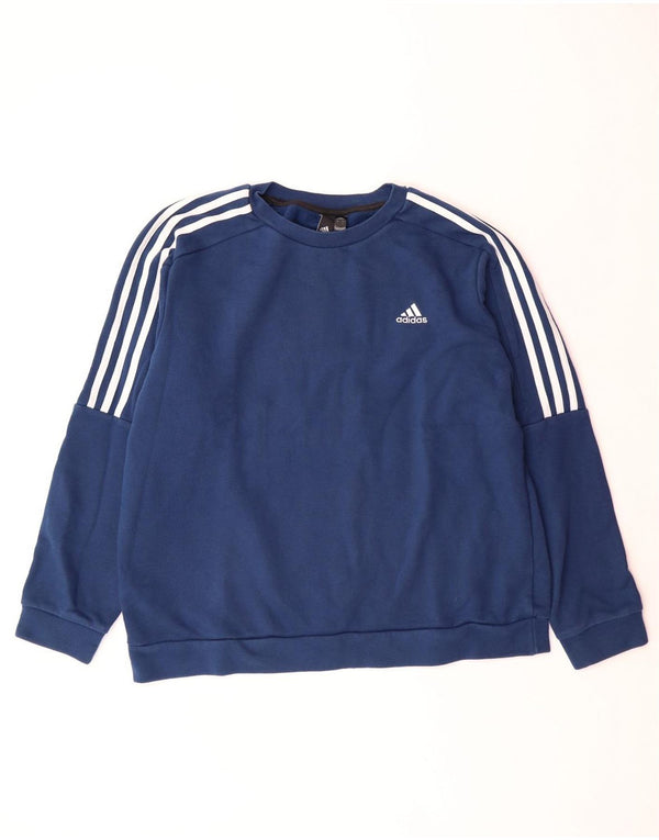 ADIDAS Herren Sweatshirt Pullover Große Marineblaue Baumwolle