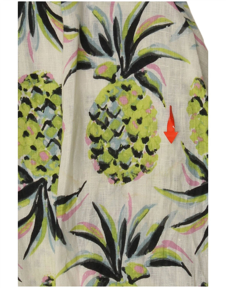 BODEN Damen Übergroßes Longline-Hemd mit abstraktem Muster, Gr. 8, Grün