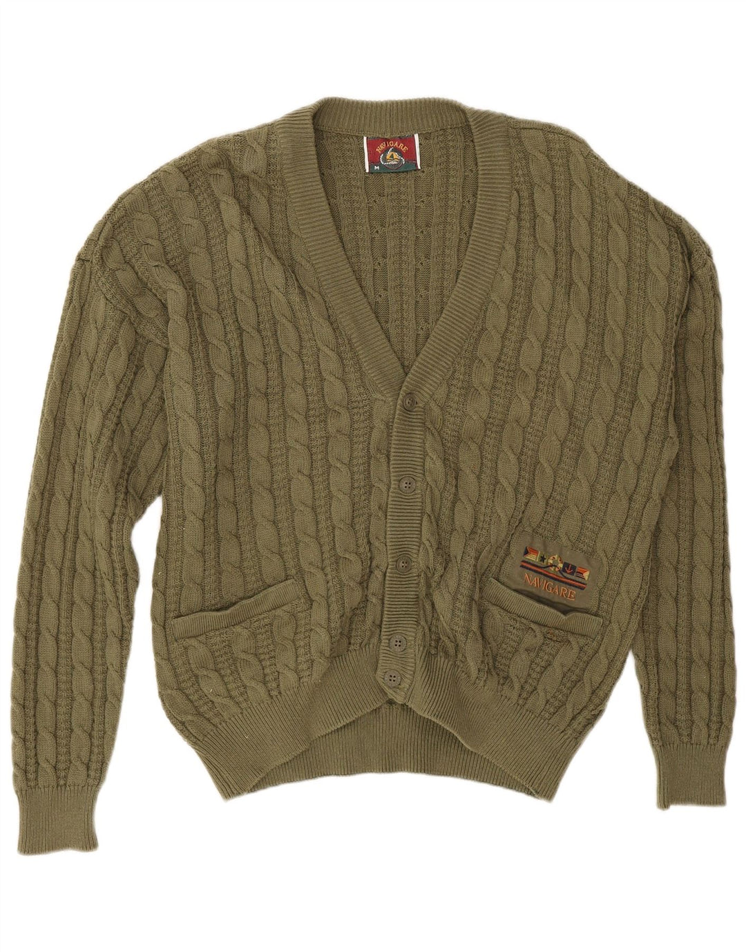 Navigare Herren Strickjacke Medium Khaki