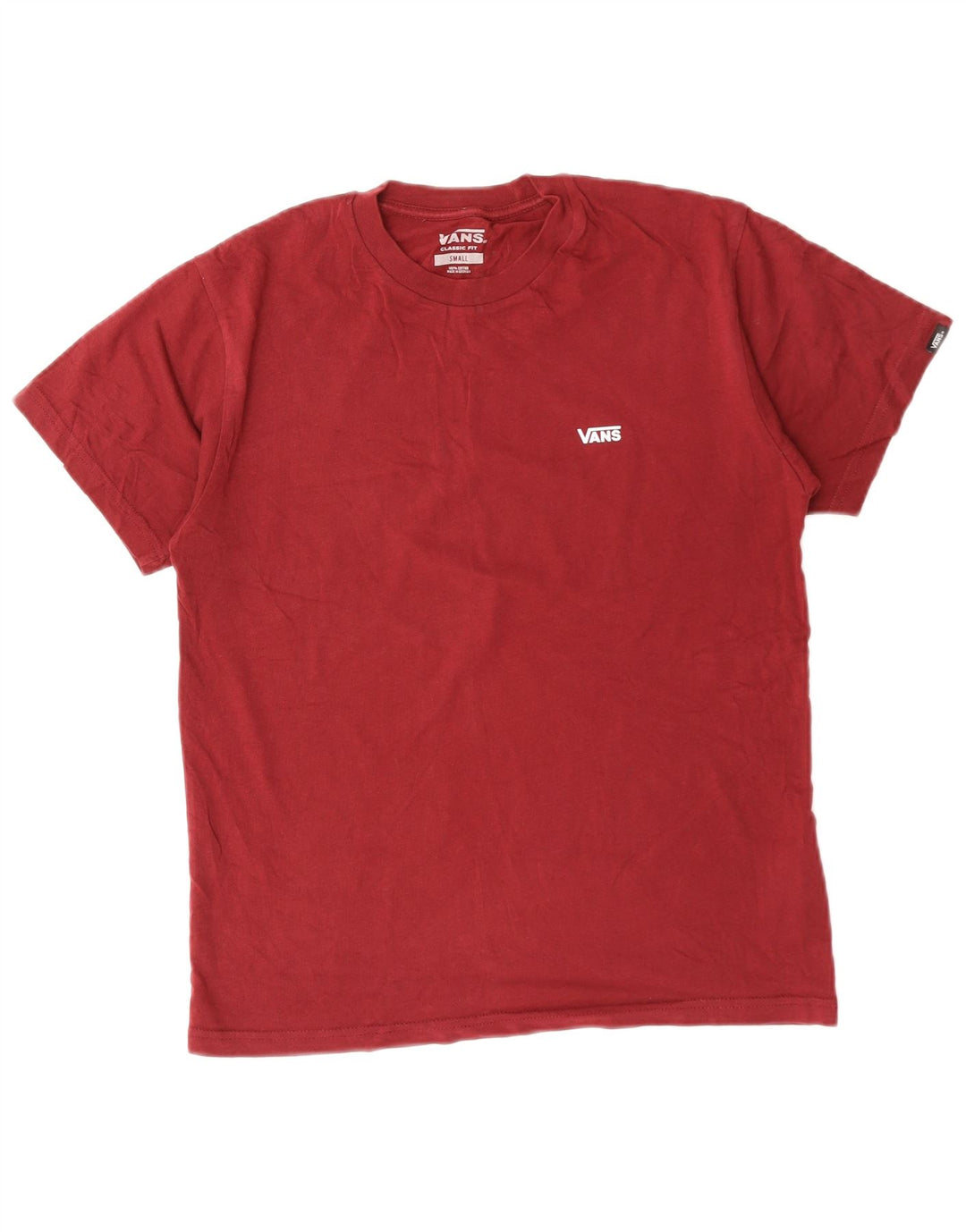 VANS Herren-T-Shirt mit klassischer Passform, klein, kastanienbraune Baumwolle