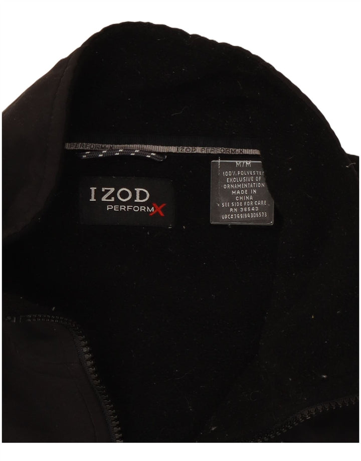 IZOD Herren Fleecejacke UK 38 Medium Schwarz Polyester