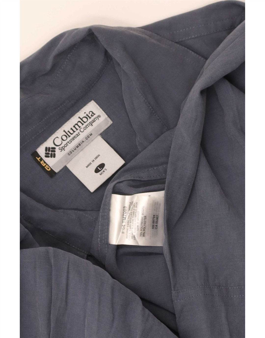 Columbia Herren-Hemd, groß, blau, Modal