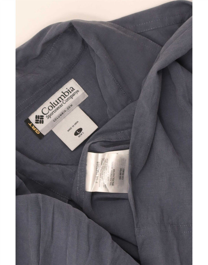 Columbia Herren-Hemd, groß, blau, Modal