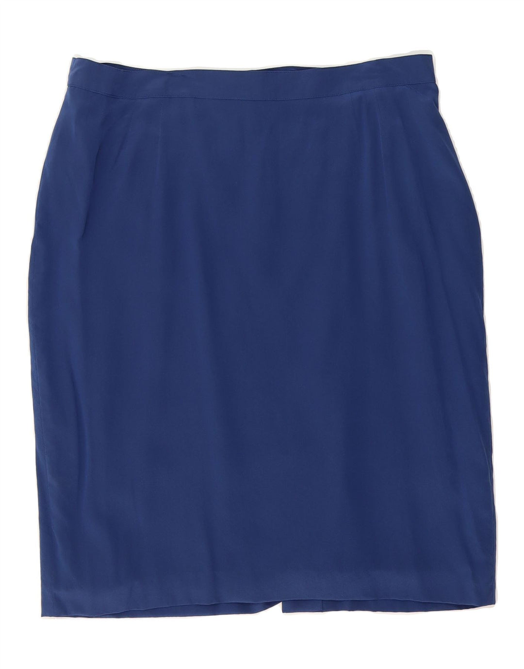 MARINA RINALDI Womens Pencil Skirt Size 23 Medium W34 Blue Silk Vintage Marina Rinaldi and Second-Hand Marina Rinaldi from Messina Hembry 