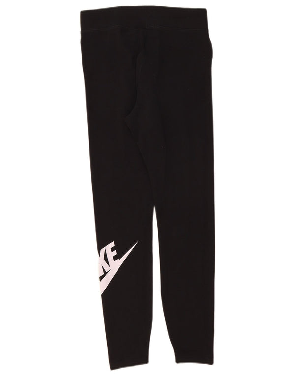 Nike Womens Graphic Leggings UK 12 Mittelschwarze Baumwolle