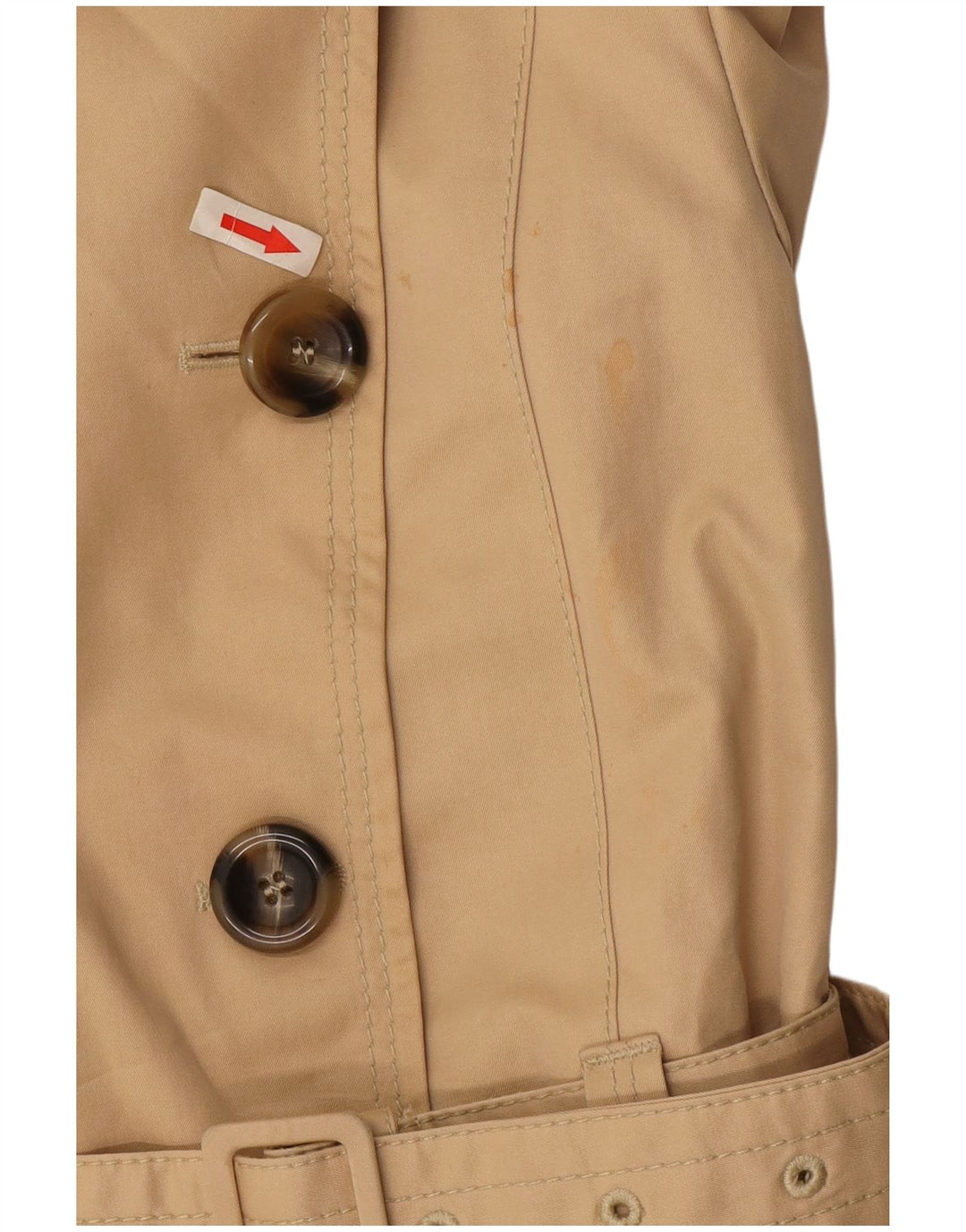 Massimo Dutti Damen Trenchcoat UK 12 Mittelbeige Viskose