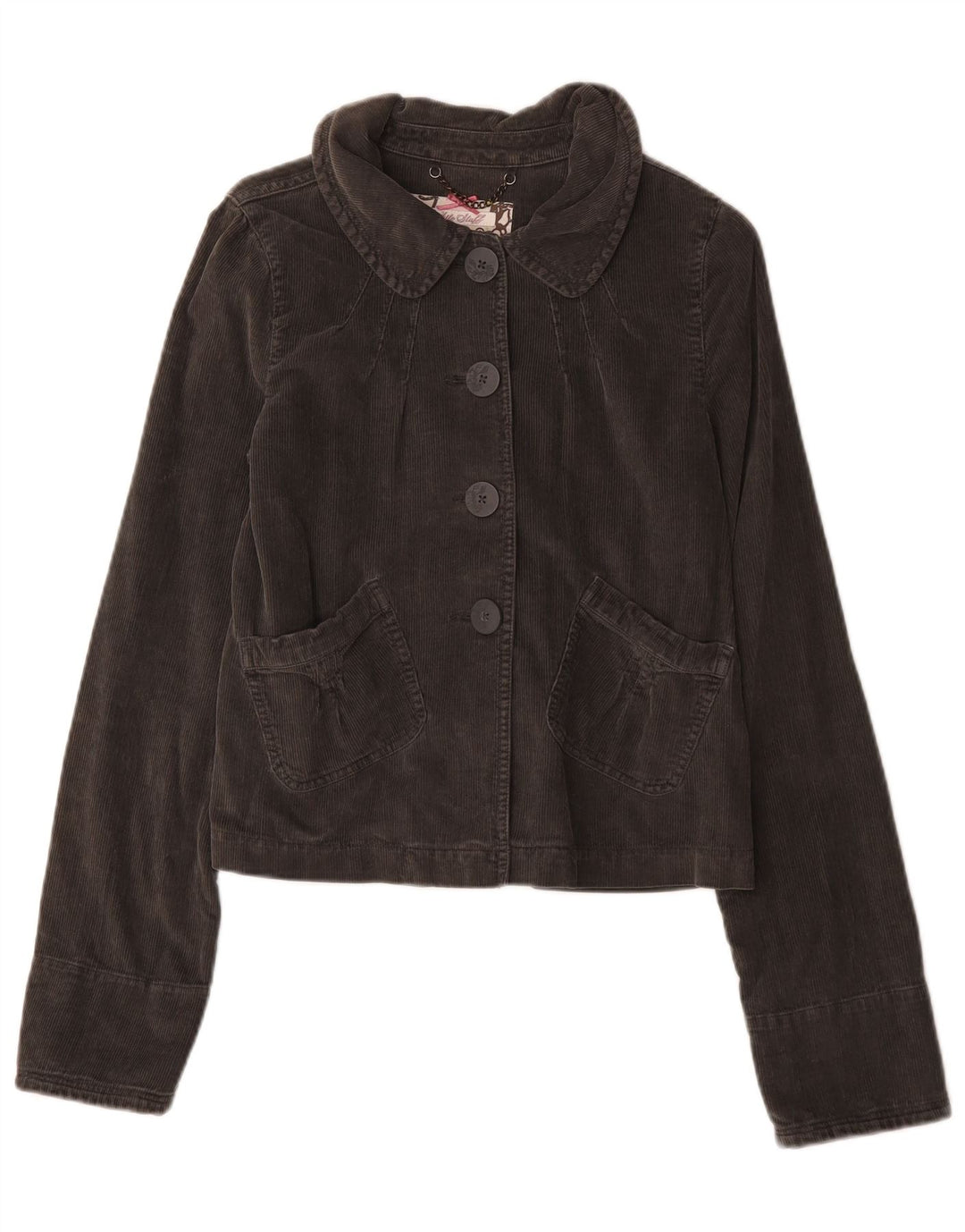 White Stuff Damen Cordjacke UK 8 Small Graue Baumwolle