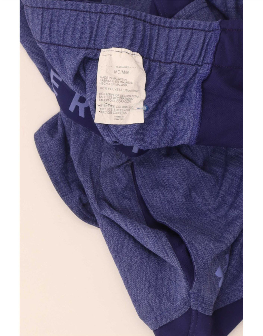 Under Armour Damen Graphic Sport Shorts Mittelblaues Colourblock-Polyester