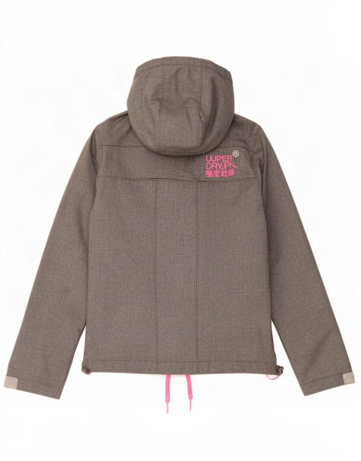 Superdry Damen Windtrekker Graphic Windjacke UK 10 Small Grau