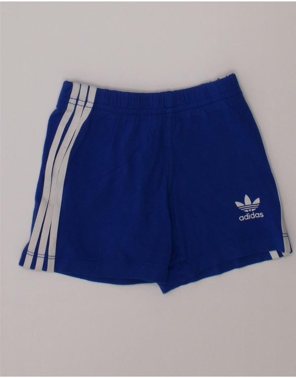 ADIDAS Baby-Jungen-Sportshorts, 6–9 Monate, blaue Baumwolle