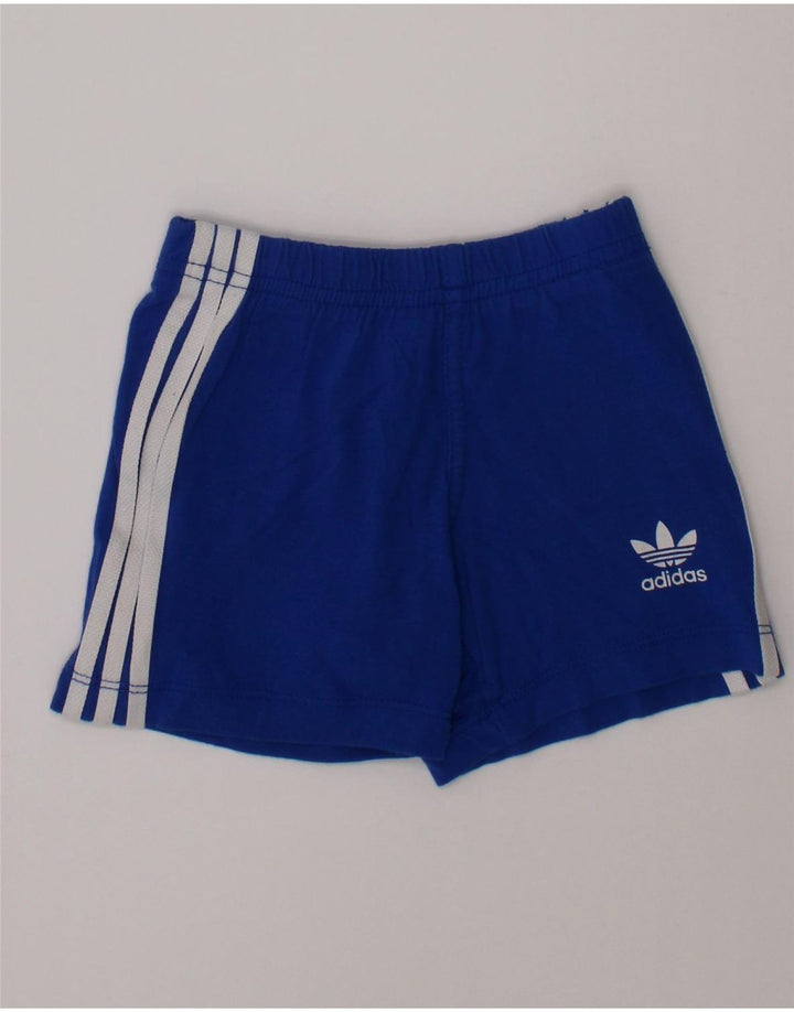 ADIDAS Baby-Jungen-Sportshorts, 6–9 Monate, blaue Baumwolle