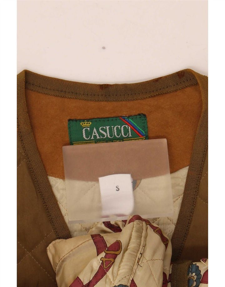 Casucci Herren Steppweste UK 36 Small Khaki Polyester