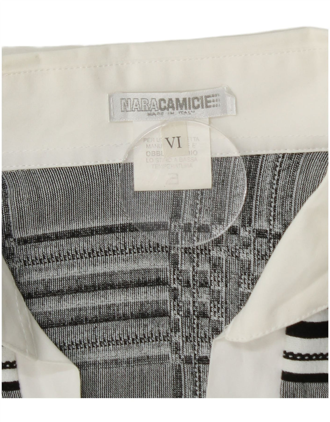 NARACAMICIE Damen Zweireihige Hemdbluse UK 14 Mittelgrau kariert