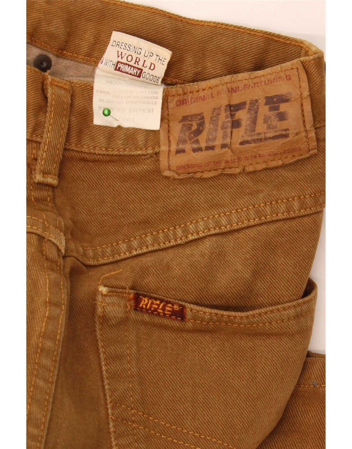 Rifle Herren Tapered Jeans W32 L30 Braune Baumwolle