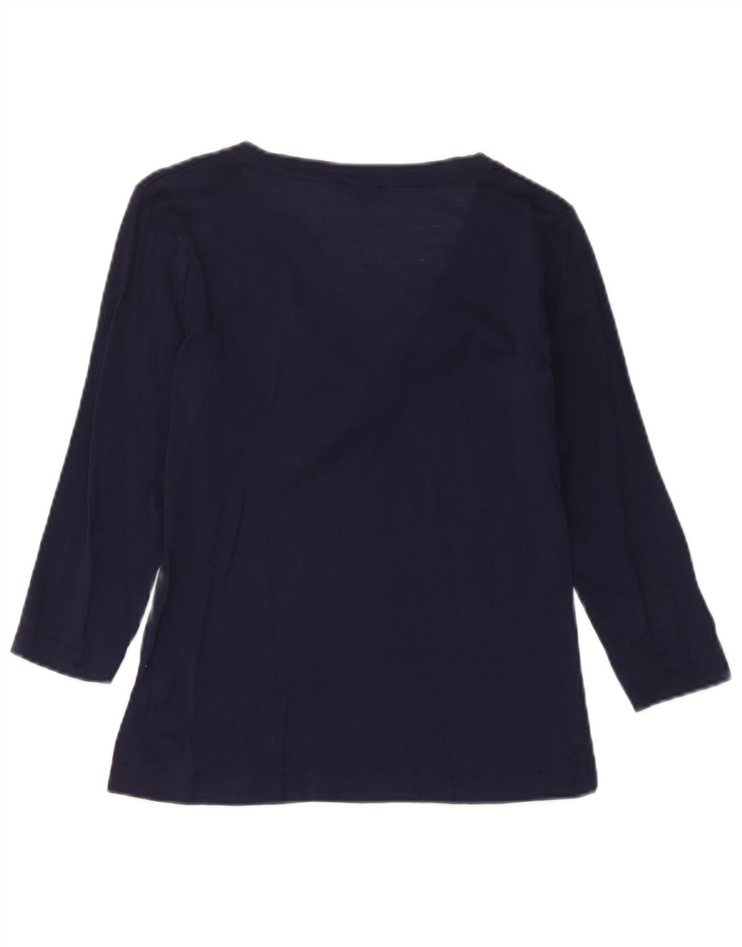 Massimo Dutti Damen-Blusenoberteil mit 3/4-Ärmeln, UK-Gr. 12, mittleres Marineblau