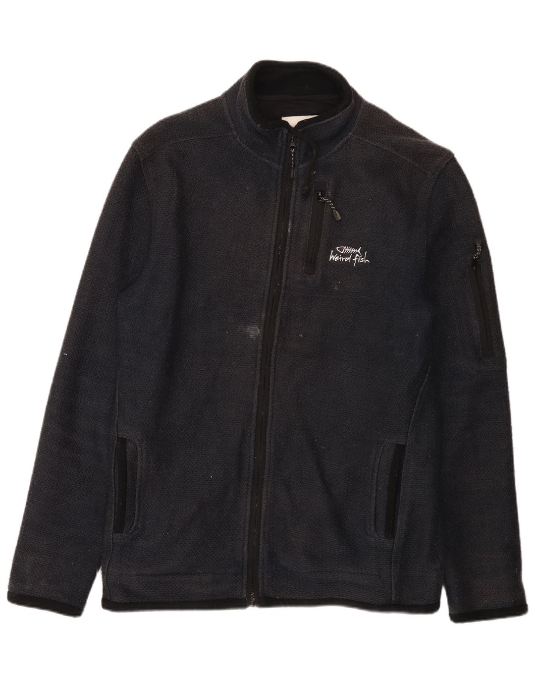 Weird Fish Herren-Trainingsanzug-Oberteil, Jacke, XL, Marineblau, Baumwolle