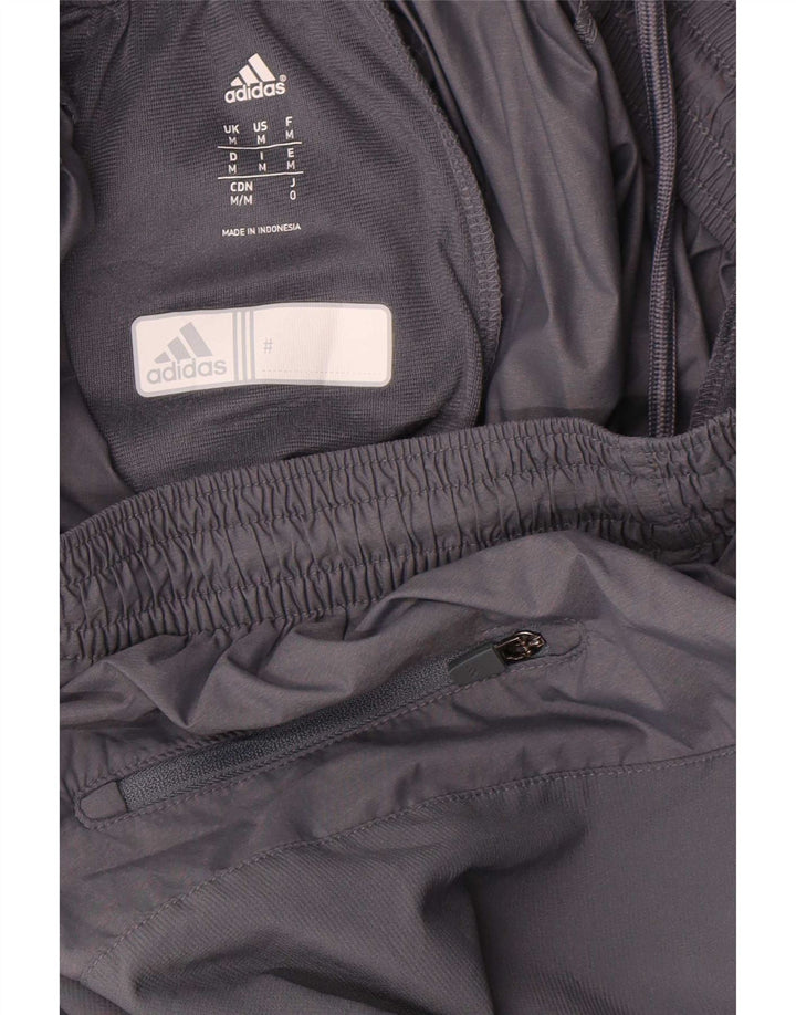 Adidas Herren-Trainingshose aus mittelgrauem Nylon