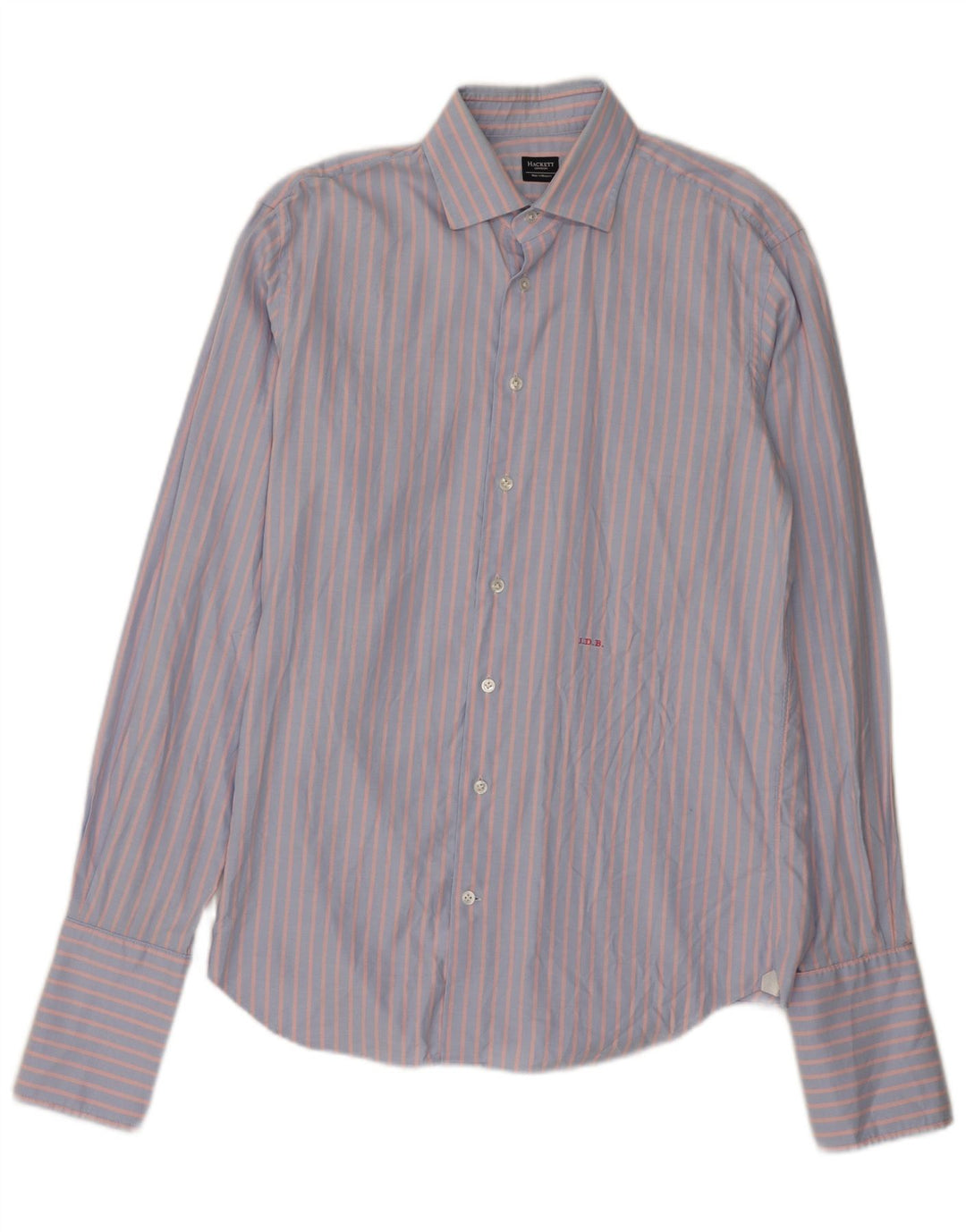 Hackett Herren-Formalhemd, mittelblau gestreift