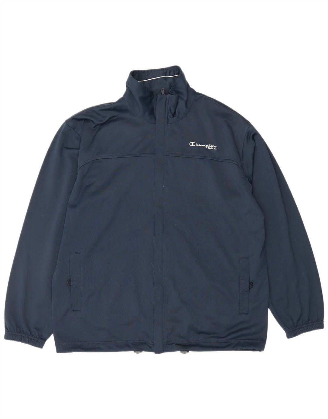 CHAMPION Herren-Trainingsanzug-Oberteil, Mittelgroßes marineblaues Polyester