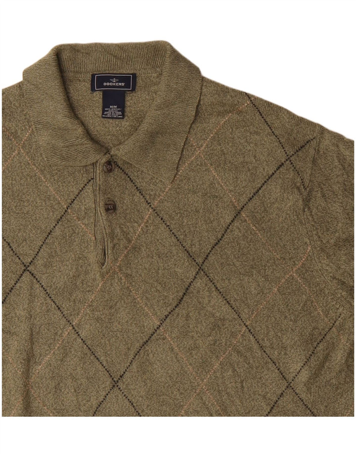 Dockers Herren-Pullover mit Rollkragen, Mittelkhaki, Argyle/Diamant-Acryl