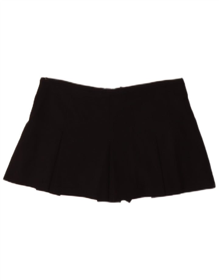 Zara Damen Mini-Faltenrock Medium W28 Schwarz