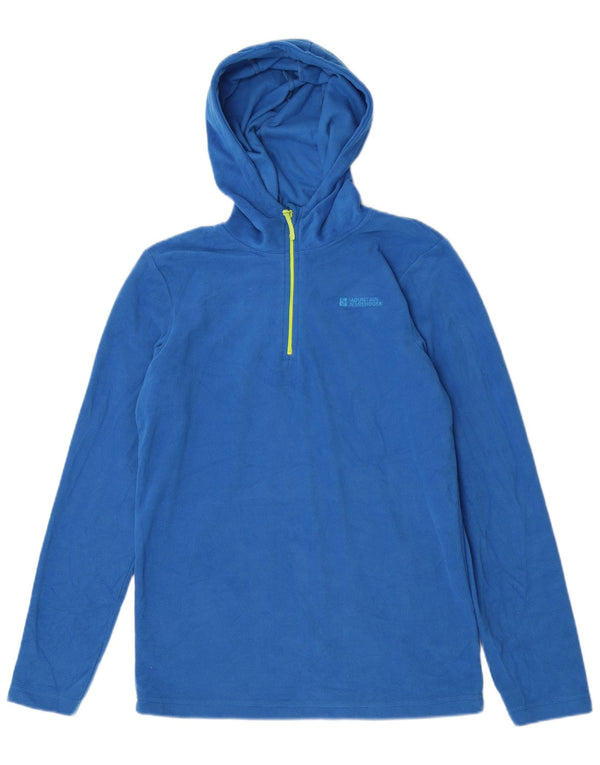 Mountain Warehouse Fleece-Kapuzenpullover für Jungen, 12–13 Jahre, blaues Polyester