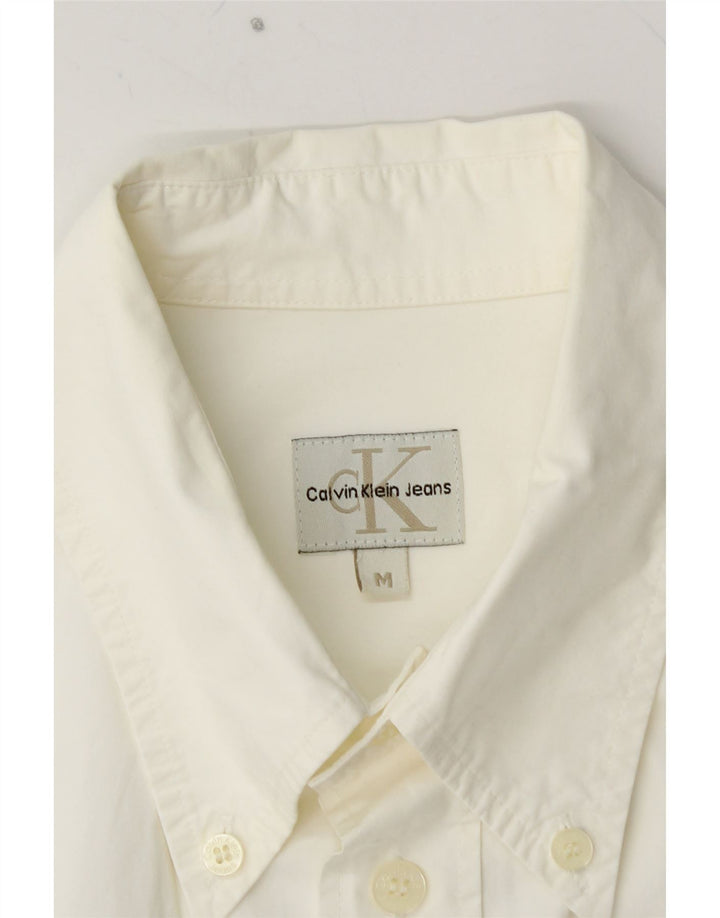CALVIN KLEIN JEANS Herrenhemd mittelweiße Baumwolle
