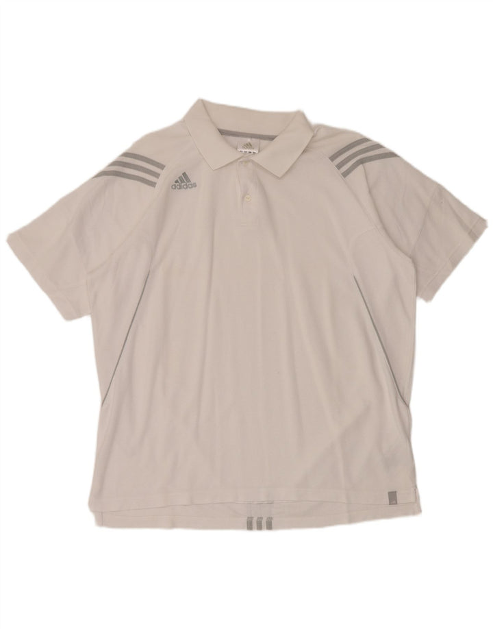 Adidas Herren Poloshirt XL Weiße Baumwolle