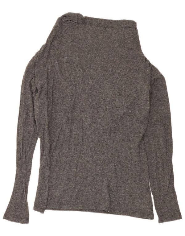 Armani Jeans Damen Top Langarm EU 44 XL Grau Baumwolle