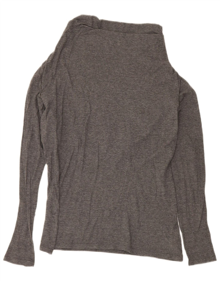 Armani Jeans Damen Top Langarm EU 44 XL Grau Baumwolle