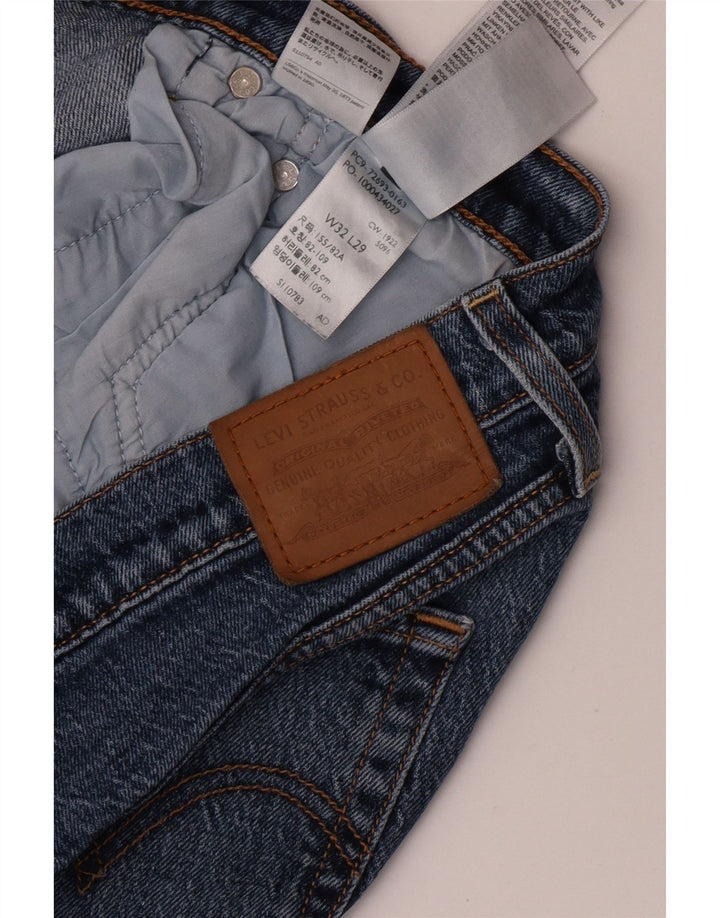 Levi's Damen Ribcage Straight Jeans W32 L29 Blaue Baumwolle