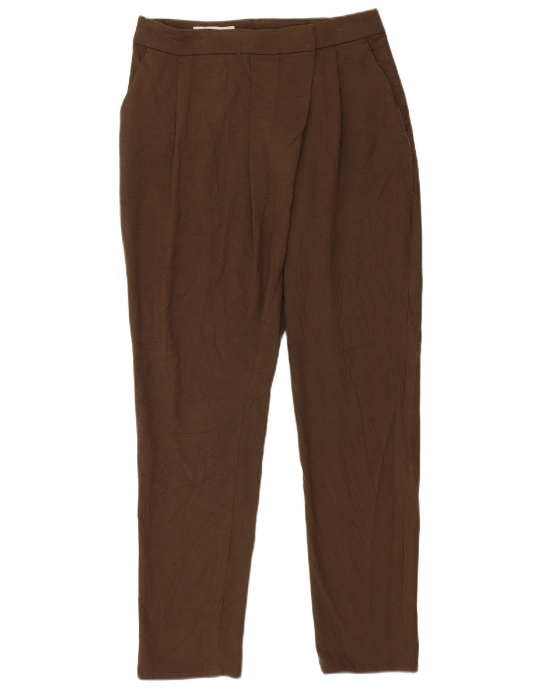 Zara Damen Slim Hose EU 34 2XS W24 L27 Khaki Polyester