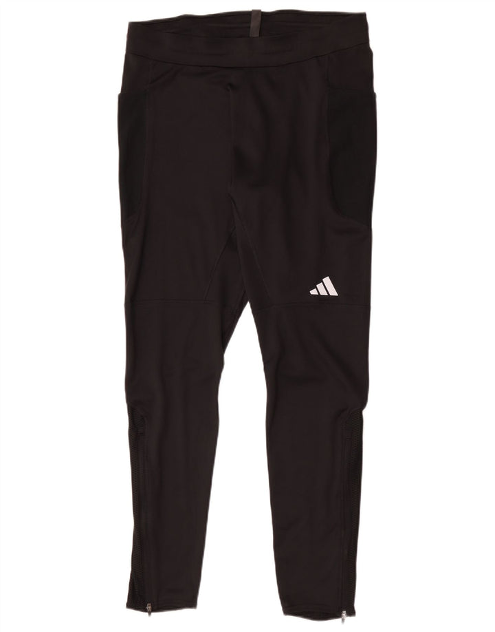 Adidas Slim-Trainingshose für Herren, groß, aus schwarzem Polyester