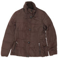 Geox Damen Wattierte Jacke UK 14 Large Braun Polyester