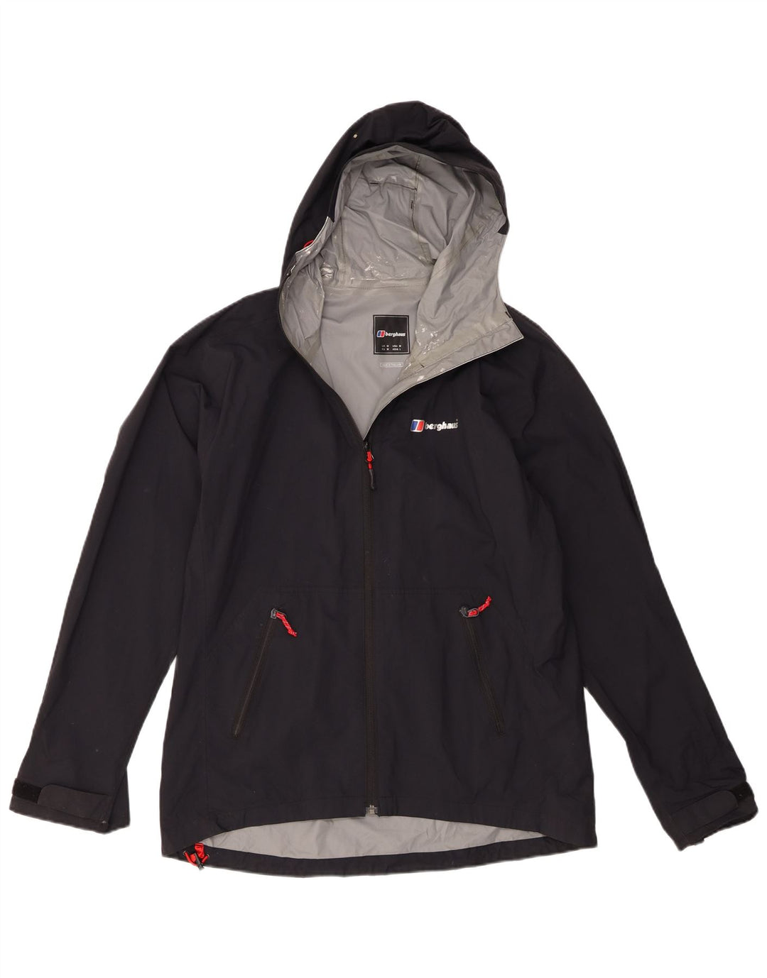 Berghaus Herren-Windbreakerjacke mit Kapuze, UK 38, mittelschwarz, Polyamid