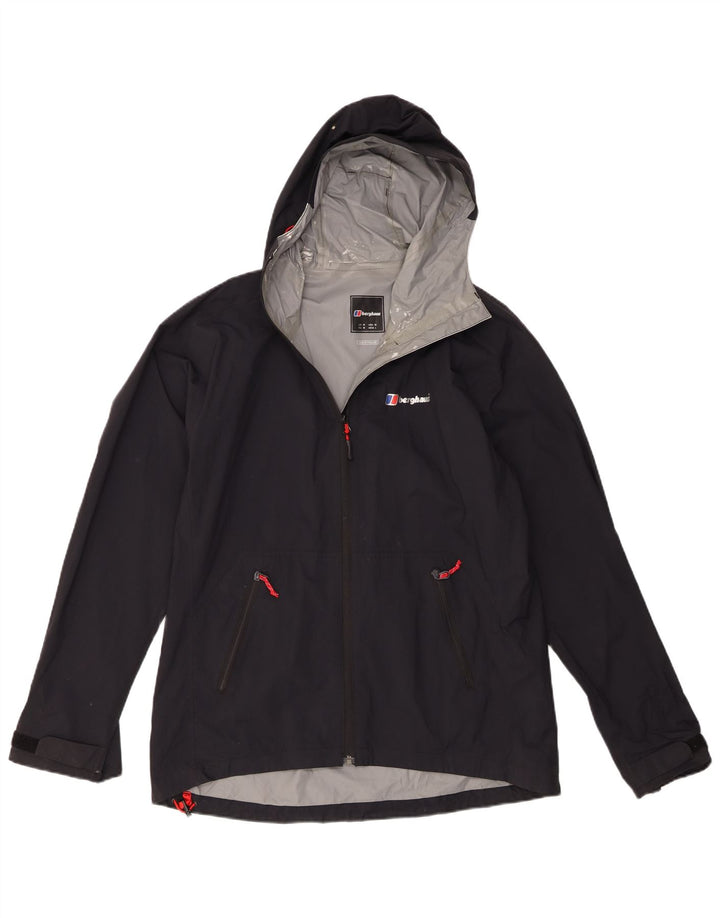Berghaus Herren-Windbreakerjacke mit Kapuze, UK 38, mittelschwarz, Polyamid
