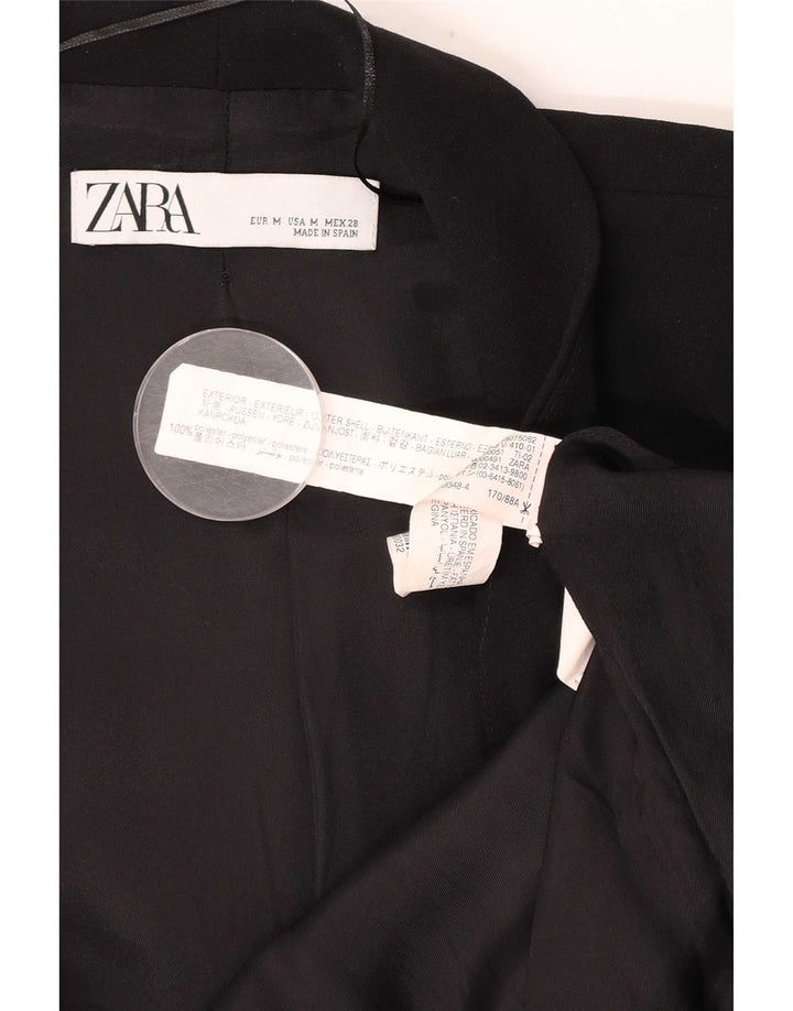 Zara Damen-Blazer mit 3/4-Ärmeln, offen, UK 14, Mittelschwarz, Polyester